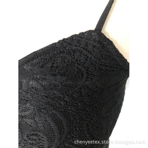 Lace skirt with suspenders